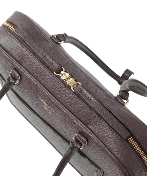 CHRISTIAN VILLA（クリスチャンヴィラ）の「CHRISTIAN VILLA / boston leather bag(ボストンレザーバッグ)（ショルダーバッグ・レディース・アイボリー/ブラウン・FREE）」の10枚目の写真