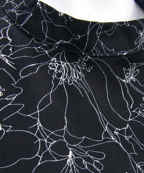 CLEAR BASIC（クリアベーシック）の「【低身長対応／サイズ展開あり】花柄オープンショルダーフレアワンピース[大人 フェミニン 上品 オケージョン]≪新作≫（ワンピース・レディース・ブラック/アイボリー・F/PF）」の9枚目の写真