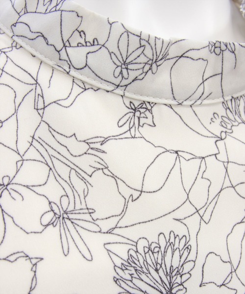 CLEAR BASIC（クリアベーシック）の「【低身長対応／サイズ展開あり】花柄オープンショルダーフレアワンピース[大人 フェミニン 上品 オケージョン]≪新作≫（ワンピース・レディース・ブラック/アイボリー・F/PF）」の11枚目の写真