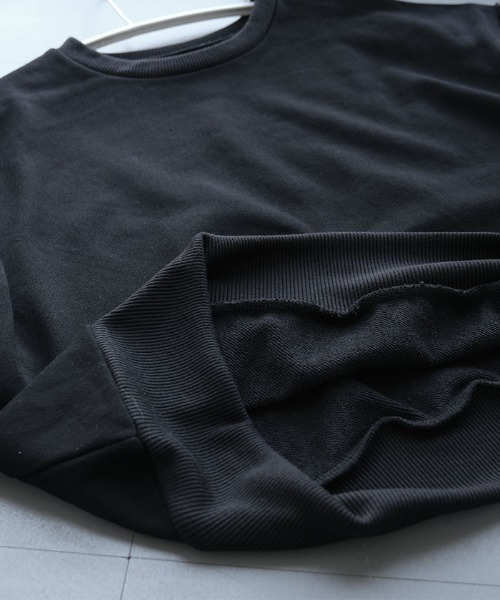aquagarage(アクアガレージ)の「袖花柄シアー切替トップス(Tシャツ/カットソー・レディース・ブラック/オフホワイト・M)」の11枚目の写真