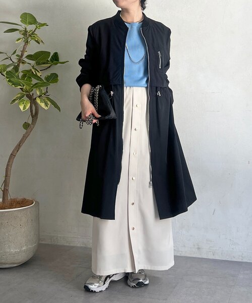 un dix cors（アンディコール）の「ウエストドロストコート（その他アウター・レディース・ベージュ/ミント/ブラック・FREE）」の5枚目の写真