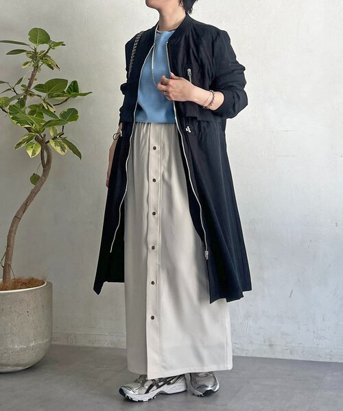 un dix cors（アンディコール）の「ウエストドロストコート（その他アウター・レディース・ベージュ/ミント/ブラック・FREE）」の6枚目の写真