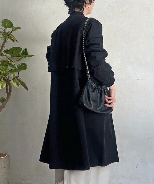 un dix cors（アンディコール）の「ウエストドロストコート（その他アウター・レディース・ベージュ/ミント/ブラック・FREE）」の8枚目の写真