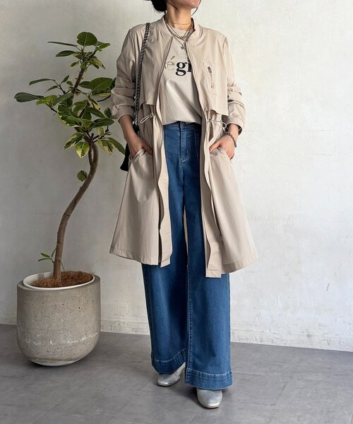 un dix cors（アンディコール）の「ウエストドロストコート（その他アウター・レディース・ベージュ/ミント/ブラック・FREE）」の12枚目の写真