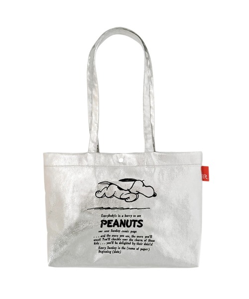 ROOTOTE(ルートート)の「ROOTOTE ルートート IP.A4w.メタリック.Peanuts-0Q(トートバッグ・レディース・シルバー/ブラック・FREE)」の1枚目の写真