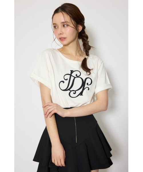 rienda（リエンダ）の「【森香澄さん着用】RDロゴTシャツ　春服　夏服（Tシャツ/カットソー・レディース・ライトピンク/ライトブルー/ブラック/レッド系その他/ホワイト/その他2/ゴールド系その他/ベージュ・FREE）」の13枚目の写真