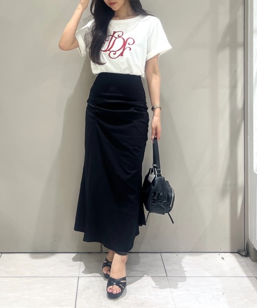 rienda（リエンダ）の「【森香澄さん着用】RDロゴTシャツ　春服　夏服（Tシャツ/カットソー・レディース・ライトピンク/ライトブルー/ブラック/レッド系その他/ホワイト/その他2/ゴールド系その他/ベージュ・FREE）」の20枚目の写真