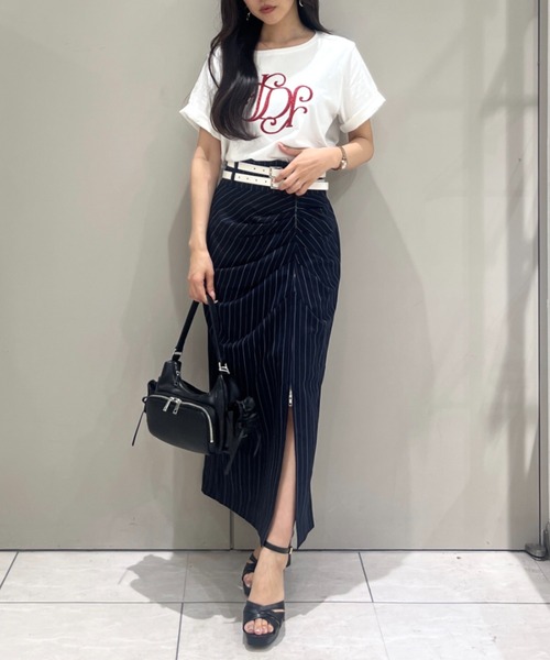 rienda（リエンダ）の「【森香澄さん着用】RDロゴTシャツ　春服　夏服（Tシャツ/カットソー・レディース・ライトピンク/ライトブルー/ブラック/レッド系その他/ホワイト/その他2/ゴールド系その他/ベージュ・FREE）」の21枚目の写真