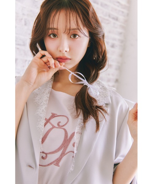 rienda(リエンダ)の「【森香澄さん着用】RDロゴTシャツ 春服 夏服(Tシャツ/カットソー・レディース・ライトピンク/ライトブルー/ブラック/レッド系その他/ホワイト/その他2/ゴールド系その他/ベージュ・FREE)」の12枚目の写真