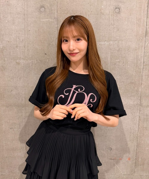 rienda(リエンダ)の「【森香澄さん着用】RDロゴTシャツ 春服 夏服(Tシャツ/カットソー・レディース・ライトピンク/ライトブルー/ブラック/レッド系その他/ホワイト/その他2/ゴールド系その他/ベージュ・FREE)」の18枚目の写真