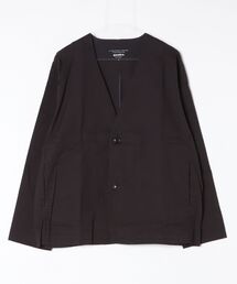 quadro（クオドロ）の「ハイブリッドストレッチリネンノーカラージャケット（ノーカラージャケット）」