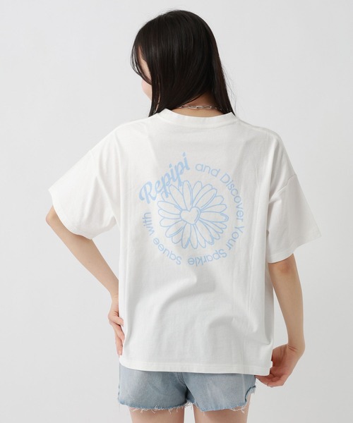 repipi armario（レピピ アルマリオ）の「【3デザイン8カラー】最強きゃわTee【綿100%】（Tシャツ/カットソー・キッズ・ホワイト系1/サックスブルー/グレー/ホワイト系4/ホワイト/ホワイト系7/スミクロ/イエロー・SMALL/MEDIUM/LARGE）」の4枚目の写真