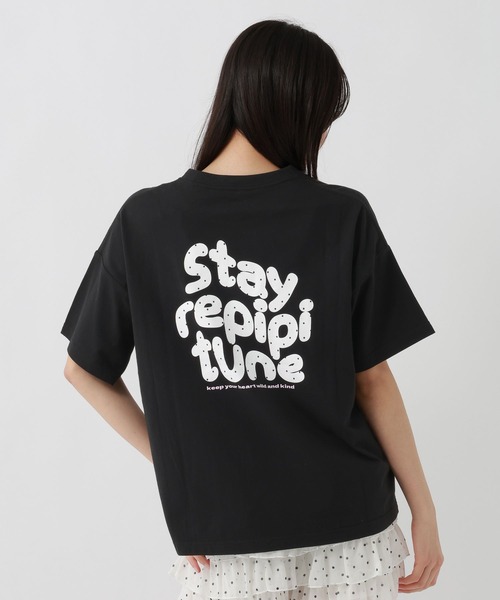 repipi armario（レピピ アルマリオ）の「【3デザイン8カラー】最強きゃわTee【綿100%】（Tシャツ/カットソー・キッズ・ホワイト系1/サックスブルー/グレー/ホワイト系4/ホワイト/ホワイト系7/スミクロ/イエロー・SMALL/MEDIUM/LARGE）」の2枚目の写真