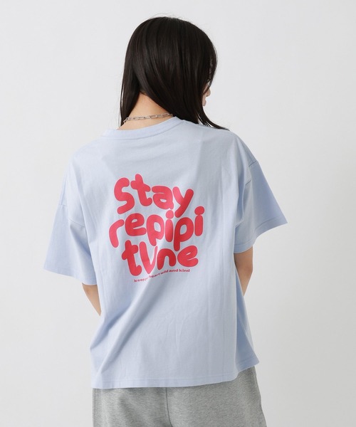 repipi armario（レピピ アルマリオ）の「【3デザイン8カラー】最強きゃわTee【綿100%】（Tシャツ/カットソー・キッズ・ホワイト系1/サックスブルー/グレー/ホワイト系4/ホワイト/ホワイト系7/スミクロ/イエロー・SMALL/MEDIUM/LARGE）」の7枚目の写真