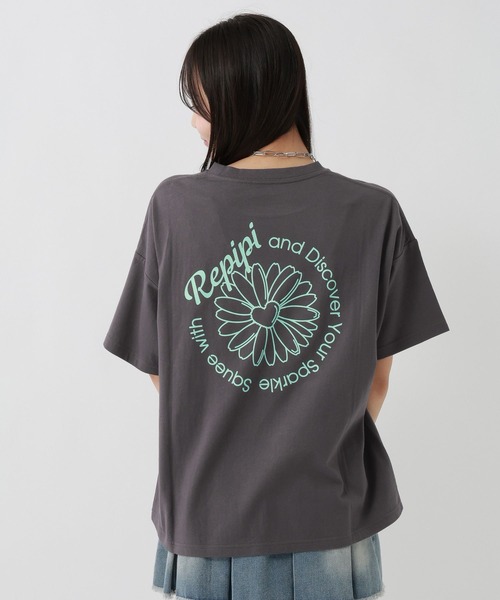 repipi armario（レピピ アルマリオ）の「【3デザイン8カラー】最強きゃわTee【綿100%】（Tシャツ/カットソー・キッズ・ホワイト系1/サックスブルー/グレー/ホワイト系4/ホワイト/ホワイト系7/スミクロ/イエロー・SMALL/MEDIUM/LARGE）」の5枚目の写真
