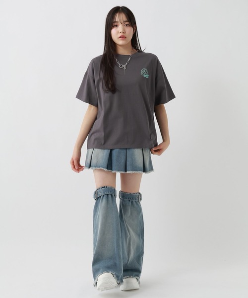 repipi armario（レピピ アルマリオ）の「【3デザイン8カラー】最強きゃわTee【綿100%】（Tシャツ/カットソー・キッズ・ホワイト系1/サックスブルー/グレー/ホワイト系4/ホワイト/ホワイト系7/スミクロ/イエロー・SMALL/MEDIUM/LARGE）」の14枚目の写真