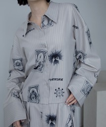 VACANCY（ヴァカンシー）の「タロット柄ワイドスリーブストライプシャツ（シャツ/ブラウス）」