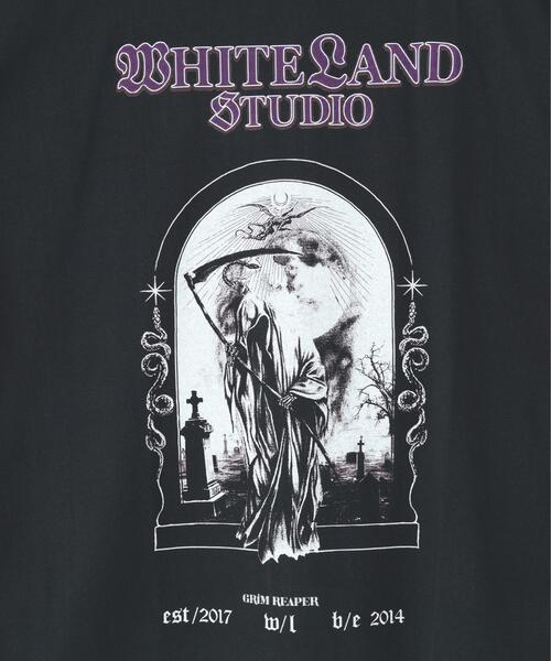 WHITELAND(ホワイトランド)の「【WEB&DEPOT限定】WHITELAND/ホワイトランド/GRIM REPER S/S TEE(Tシャツ/カットソー・メンズ・ブラック・L/M)」の10枚目の写真