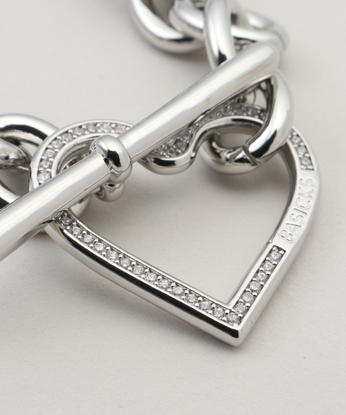 BASICKS（ベイシックス）の「BASICKS / ベイシックス Heart Link Flow Bracelet（ブレスレット・レディース・シルバー・FREE）」の7枚目の写真