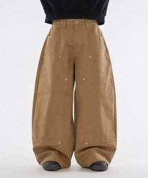 WISH FOR EVER（ウィッシュフォーエバー）の「【 4color / 3size 】ASSORT WIDE CURVE DOUBLE KNEE DENIM / アソートワイドカーブダブルニーデニム（デニムパンツ）」