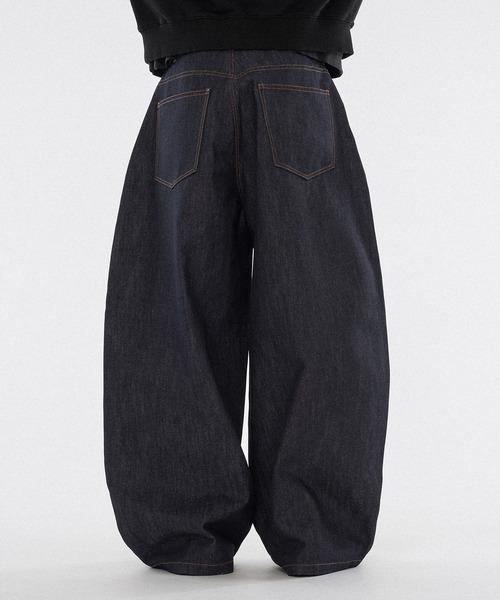 WISH FOR EVER（ウィッシュフォーエバー）の「【 4color / 3size 】ASSORT WIDE CURVE DOUBLE KNEE DENIM（その他パンツ・メンズ・ライトブルー/インディゴブルー/ブラック/ベージュ・SMALL/LARGE/MEDIUM）」の7枚目の写真