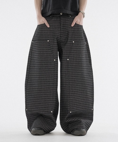 WISH FOR EVER（ウィッシュフォーエバー）の「【 4color / 3size 】ASSORT WIDE CURVE DOUBLE KNEE DENIM（その他パンツ・メンズ・ライトブルー/インディゴブルー/ブラック/ベージュ・SMALL/LARGE/MEDIUM）」の10枚目の写真