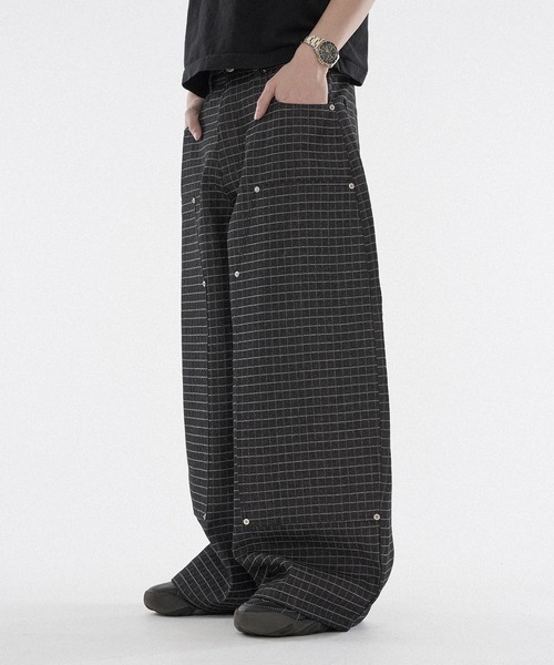 WISH FOR EVER（ウィッシュフォーエバー）の「【 4color / 3size 】ASSORT WIDE CURVE DOUBLE KNEE DENIM（その他パンツ・メンズ・ライトブルー/インディゴブルー/ブラック/ベージュ・SMALL/LARGE/MEDIUM）」の12枚目の写真