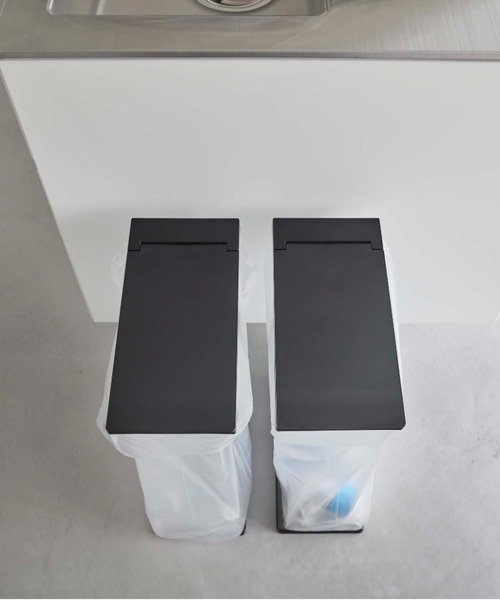 LBC（エルビーシー）の「【WEB限定】スリム蓋付き分別ゴミ袋ホルダー タワー 45L 2個組 （tower）6184, 6185（ダストボックス・レディース・ホワイト/ブラック・FREE）」の12枚目の写真