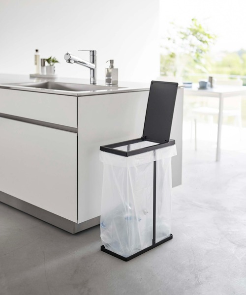 LBC（エルビーシー）の「【WEB限定】スリム蓋付き分別ゴミ袋ホルダー タワー 45L 2個組 （tower）6184, 6185（ダストボックス・レディース・ホワイト/ブラック・FREE）」の17枚目の写真