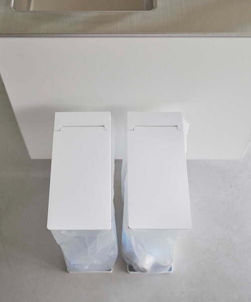 LBC（エルビーシー）の「【WEB限定】スリム蓋付き分別ゴミ袋ホルダー タワー 45L 2個組 （tower）6184, 6185（ダストボックス・レディース・ホワイト/ブラック・FREE）」の9枚目の写真