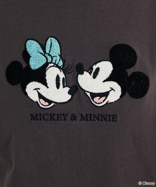 PUBLUX（パブリュクス）の「PUBLUX/パブリュクス Mickey Mouse & Minnie Mouse/ミッキーマウス & ミニーマウス/ 相良刺繍 Tシャツ　限定展開（Tシャツ/カットソー・レディース・オフホワイト/チャコールグレー/ライトグレー・ﾌﾘ-）」の18枚目の写真