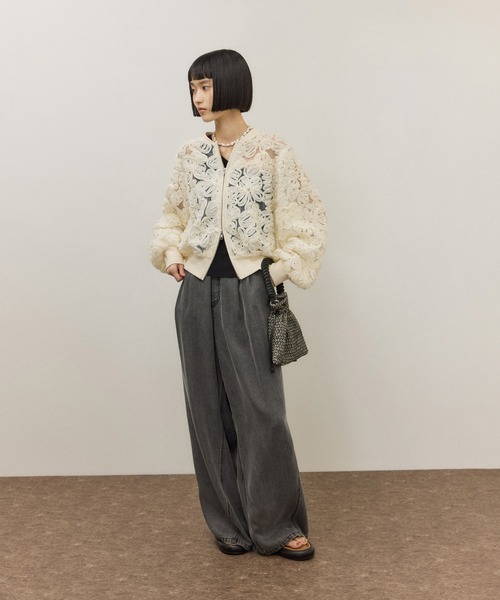 ADAM ET ROPE'(アダムエロペ)の「トングパフサンダル(サンダル・レディース・ブラック/ブラウン/ミント・38/36/37)」の6枚目の写真