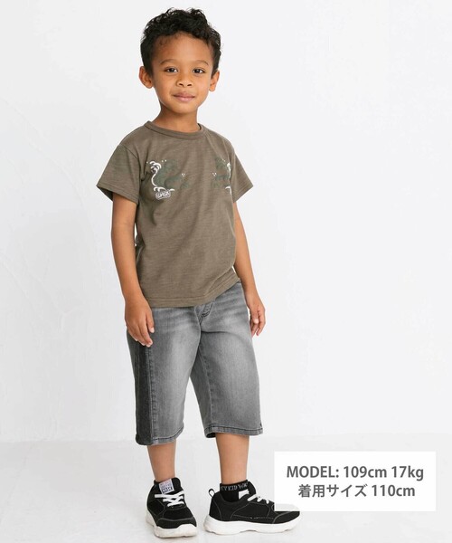 WASK（ワスク）の「6分丈バイカラー・ストレッチデニムパンツ（デニムパンツ・キッズ・ブルー/グレー・130cm/150cm/140cm/160cm）」の7枚目の写真