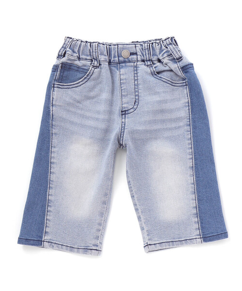 WASK（ワスク）の「6分丈バイカラー・ストレッチデニムパンツ（デニムパンツ・キッズ・ブルー/グレー・130cm/150cm/140cm/160cm）」の8枚目の写真