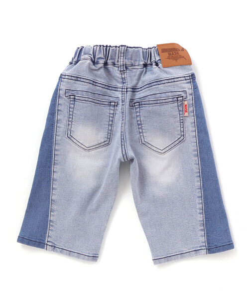 WASK（ワスク）の「6分丈バイカラー・ストレッチデニムパンツ（デニムパンツ・キッズ・ブルー/グレー・130cm/150cm/140cm/160cm）」の9枚目の写真