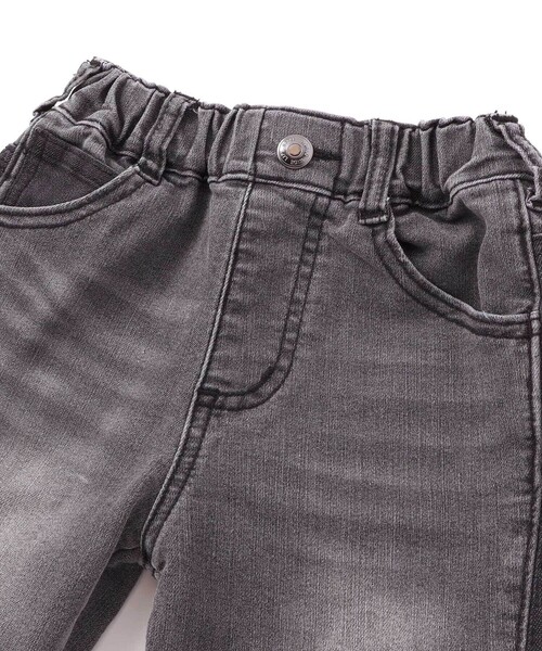 WASK（ワスク）の「6分丈バイカラー・ストレッチデニムパンツ（デニムパンツ・キッズ・ブルー/グレー・130cm/150cm/140cm/160cm）」の12枚目の写真