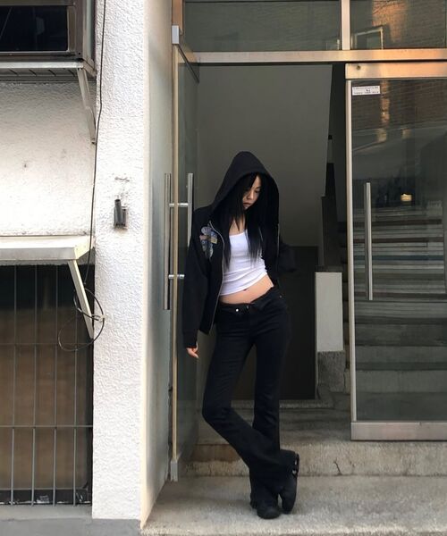 SLOWACID（スローアシッド）の「ヴィンテージスポンサー フードパーカー [ブラック]（パーカー・レディース・その他・SMALL/MEDIUM/LARGE）」の9枚目の写真