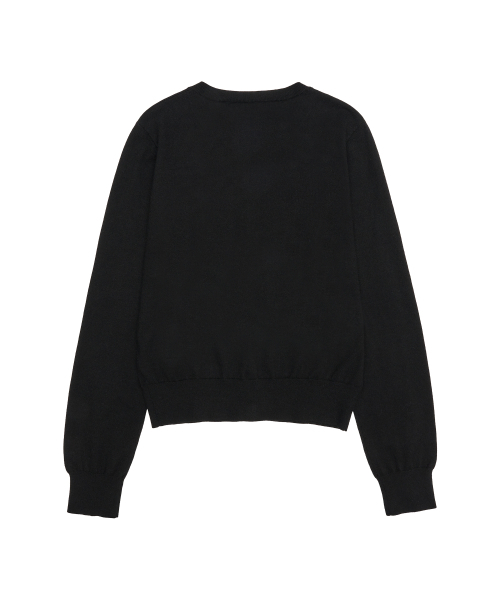 AMESWORLDWIDE(アメスワールドワイド)の「BASIC ROUND NECK CARDIGAN BLACK(カーディガン/ボレロ・レディース・その他・FREE)」の2枚目の写真