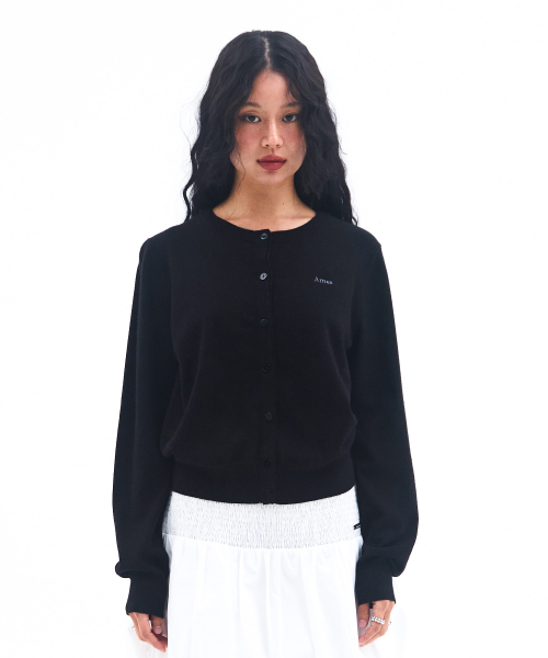 AMESWORLDWIDE(アメスワールドワイド)の「BASIC ROUND NECK CARDIGAN BLACK(カーディガン/ボレロ・レディース・その他・FREE)」の3枚目の写真