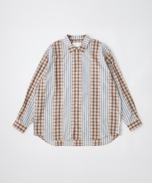 ADAM PATEK（アダムパテック）の「【ADAMPATEK/アダムパテック】jacquard check-stripe shirt/チェックｘストライプジャガードシャツ（シャツ/ブラウス・メンズ・ホワイト/ブラック・1/2）」の8枚目の写真