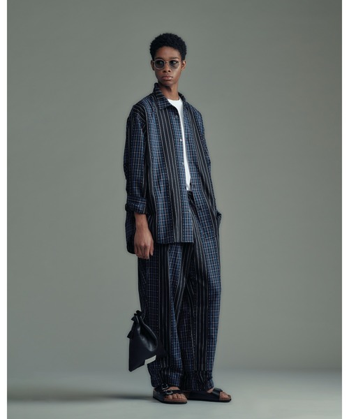ADAM PATEK（アダムパテック）の「【ADAMPATEK/アダムパテック】jacquard check-stripe shirt/チェックｘストライプジャガードシャツ（シャツ/ブラウス・メンズ・ホワイト/ブラック・1/2）」の10枚目の写真