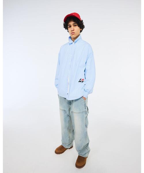 LOTTO（ロット）の「LOTTO　I LOSANGA NY LONG-SLEEVE SHIRTS（シャツ/ブラウス・メンズ・ホワイト/ストライプ・XX-LARGE/MEDIUM/X-LARGE/LARGE）」の2枚目の写真