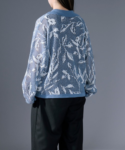 Ellno Loset(エルノロゼット)の「柄メッシュポロカーデ(カーディガン/ボレロ・メンズ・ブルー/ブラック・LARGE/MEDIUM/SMALL)」の18枚目の写真