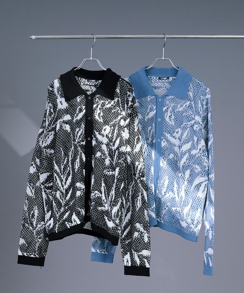 Ellno Loset(エルノロゼット)の「柄メッシュポロカーデ(カーディガン/ボレロ・メンズ・ブルー/ブラック・LARGE/MEDIUM/SMALL)」の20枚目の写真