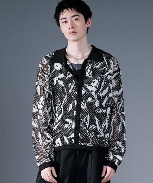 Ellno Loset(エルノロゼット)の「柄メッシュポロカーデ(カーディガン/ボレロ・メンズ・ブルー/ブラック・LARGE/MEDIUM/SMALL)」の22枚目の写真