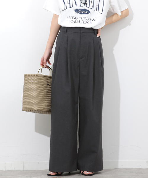JOURNAL STANDARD relume(ジャーナルスタンダード レリューム)の「リネンミックス2タックパンツ(その他パンツ・レディース・チャコールグレー/ベージュ・38/36)」の5枚目の写真