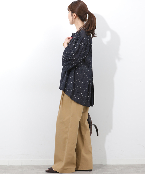JOURNAL STANDARD relume(ジャーナルスタンダード レリューム)の「リネンミックス2タックパンツ(その他パンツ・レディース・チャコールグレー/ベージュ・38/36)」の9枚目の写真
