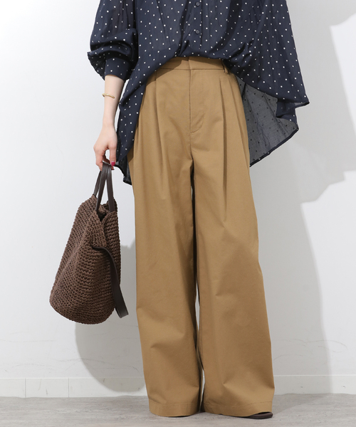 JOURNAL STANDARD relume(ジャーナルスタンダード レリューム)の「リネンミックス2タックパンツ(その他パンツ・レディース・チャコールグレー/ベージュ・38/36)」の12枚目の写真