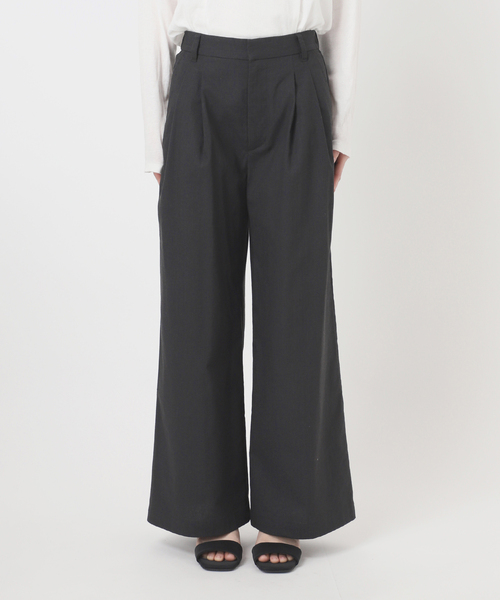 JOURNAL STANDARD relume(ジャーナルスタンダード レリューム)の「リネンミックス2タックパンツ(その他パンツ・レディース・チャコールグレー/ベージュ・38/36)」の15枚目の写真