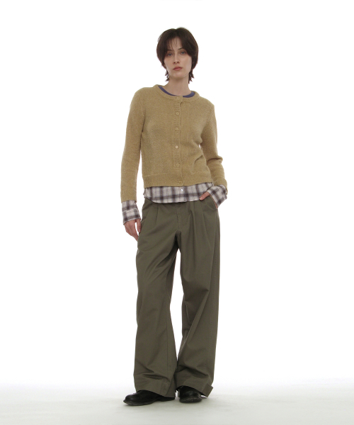PARTIMENTO WOMEN(パルティメントウィメン)の「ブークルシャツ-ヘムレイヤードカーディガン_ベージュ(カーディガン/ボレロ・レディース・その他・SMALL/MEDIUM)」の8枚目の写真